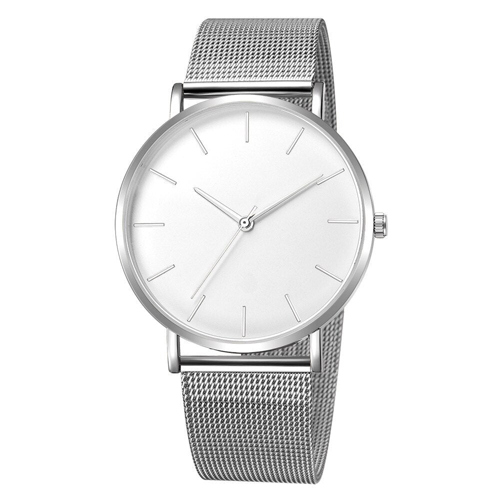 2020 Minimalist Men's Fashion Ultra Thin Watches Simple Men Business Stainless Steel Mesh Belt Quartz Watch Relogio Masculino #8