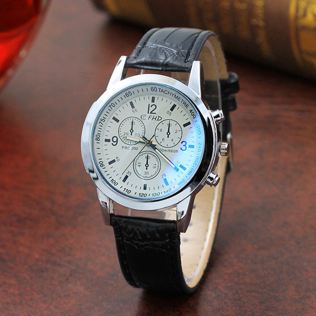 2020 Relogio Masculino Watches Men Fashion Sport Stainless Steel Case Leather Strap Watch Quartz Business Wristwatch Reloj #8
