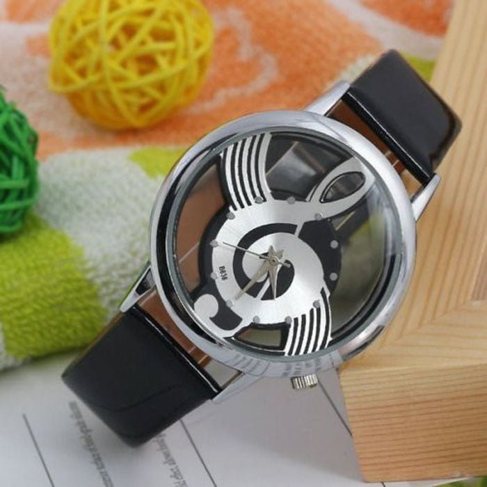 Drop shipping Watches Women Mens Note Music Notation Leather Quartz Wristwatches For dropshipping