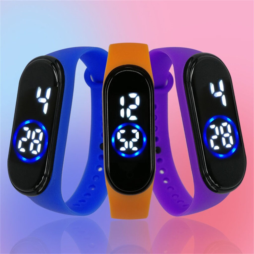 Fashion 50M Waterproof Digital LED Sports Watch Unisex Silicone Band sports Watch Men And Women Bracelet Children Wrist #2
