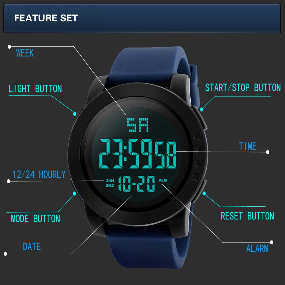 Fashion Outdoor Sport Watch Men Multifunction Watches Luxury Men Analog Digital Military Sport LED Waterproof Wrist Watch #2