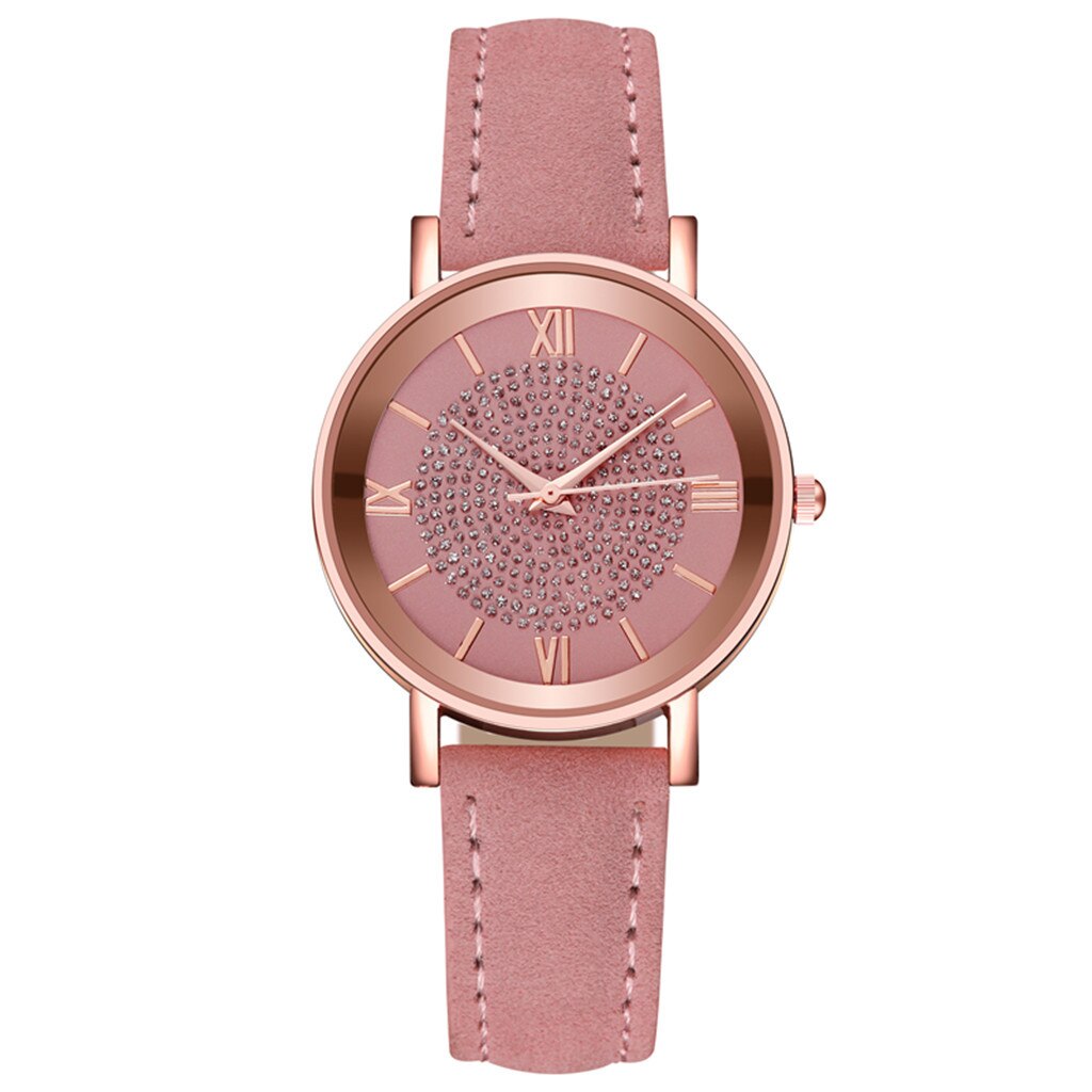 Fashion Women Leather Casual Watch Luxury Analog Quartz Crystal Wristwatch Fashion Casual Female Wristwatch Luxury 2020 Dress #8