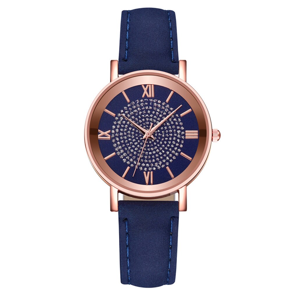 Fashion Women Leather Casual Watch Luxury Analog Quartz Crystal Wristwatch Fashion Casual Female Wristwatch Luxury 2020 Dress #8