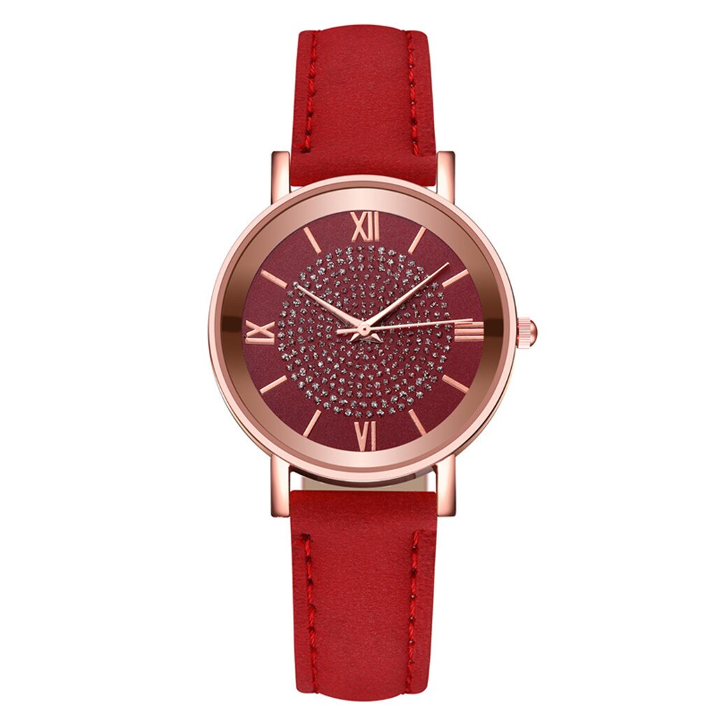 Fashion Women Leather Casual Watch Luxury Analog Quartz Crystal Wristwatch Fashion Casual Female Wristwatch Luxury 2020 Dress #8