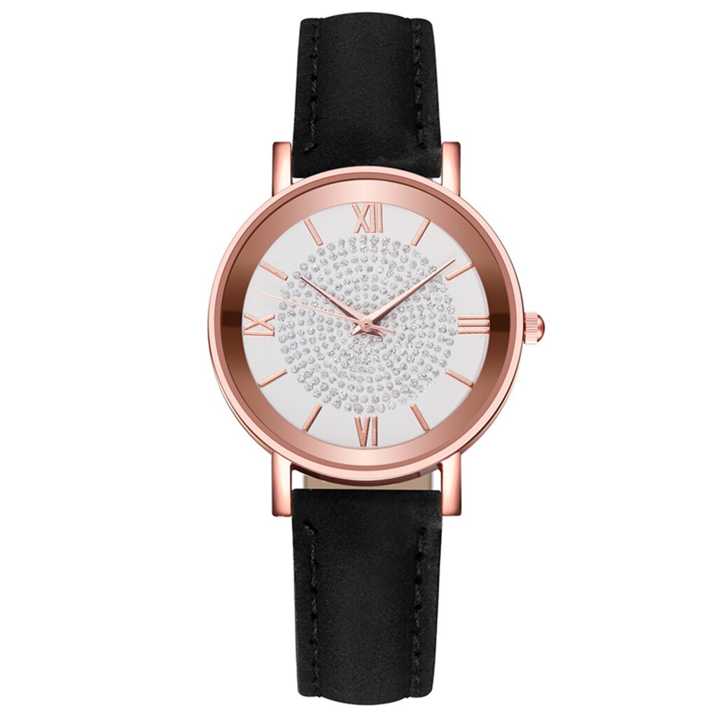 Fashion Women Leather Casual Watch Luxury Analog Quartz Crystal Wristwatch Fashion Casual Female Wristwatch Luxury 2020 Dress #8