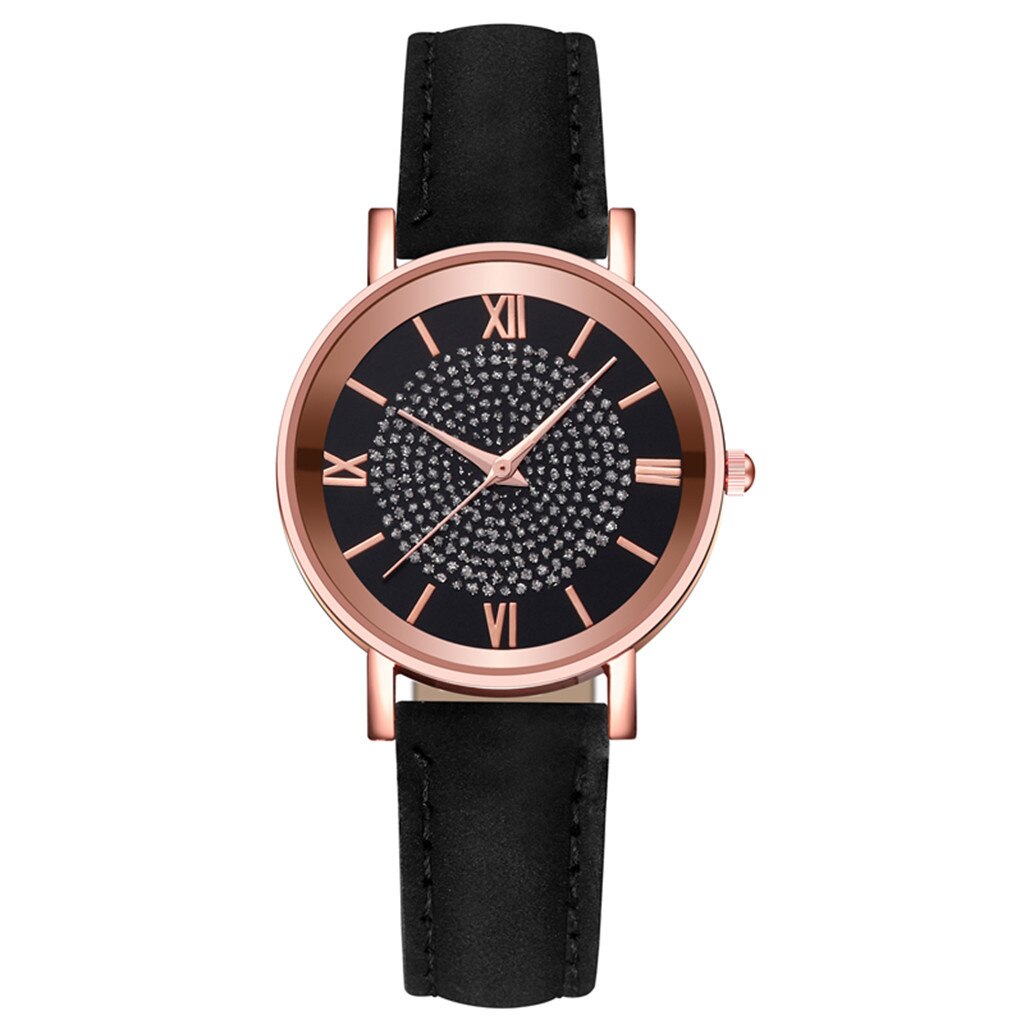 Fashion Women Leather Casual Watch Luxury Analog Quartz Crystal Wristwatch Fashion Casual Female Wristwatch Luxury 2020 Dress #8