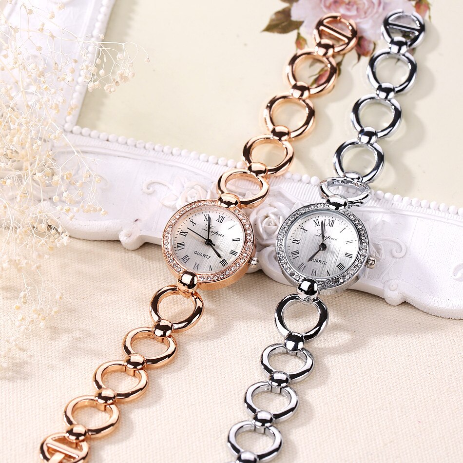 Gold Bangle Bracelet Luxury Watches Stainless Steel Retro Ladies Quartz Wristwatches Fashion Casual Women Dress Watch #4