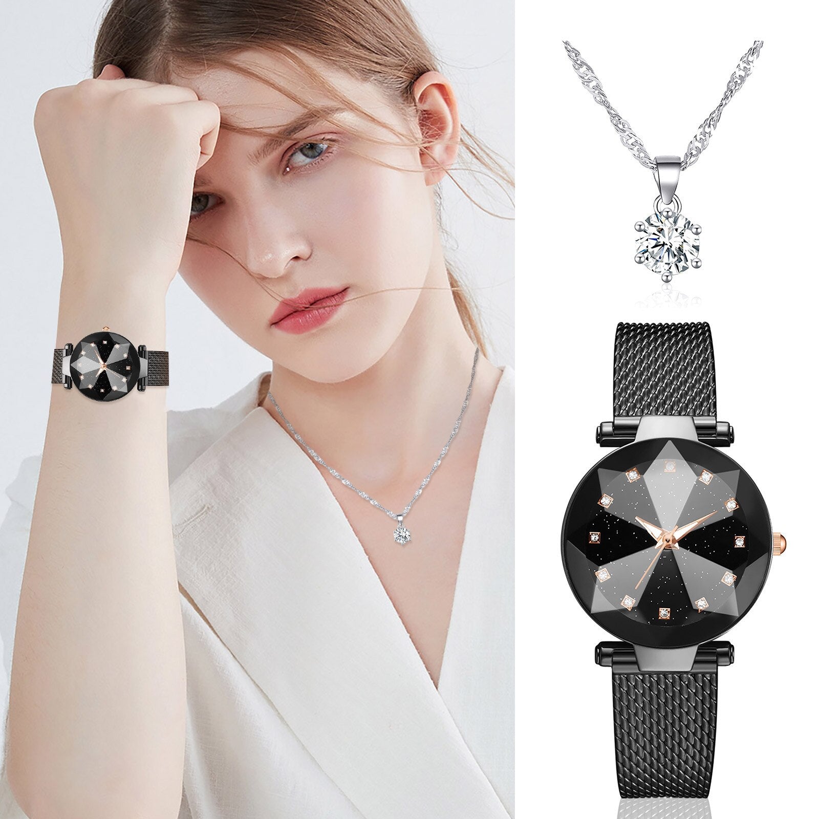 Ladies Magnetic Starry Sky Clock Luxury Women Watches Fashion Diamond Female Quartz Wristwatches Relogio Feminino Zegarek #8