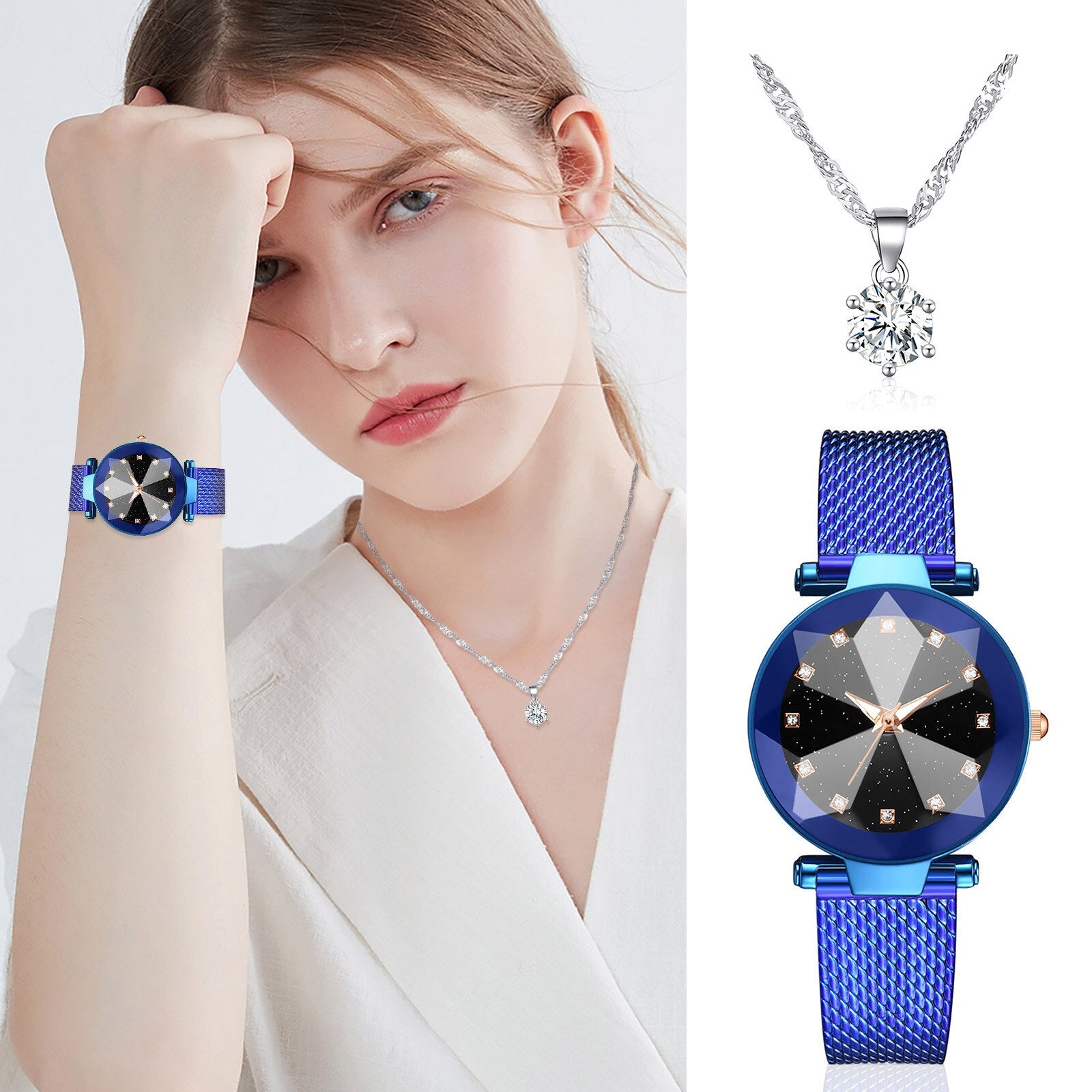 Ladies Magnetic Starry Sky Clock Luxury Women Watches Fashion Diamond Female Quartz Wristwatches Relogio Feminino Zegarek #8