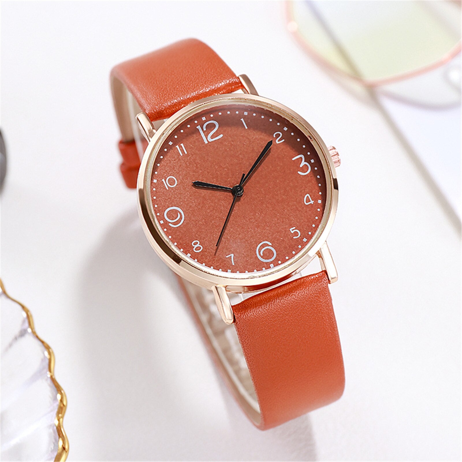 Luxury Brand Leather Quartz Women's Watch Ladies Fashion Watch Women Wristwatch Clock relogio feminino hours reloj mujer saati#8