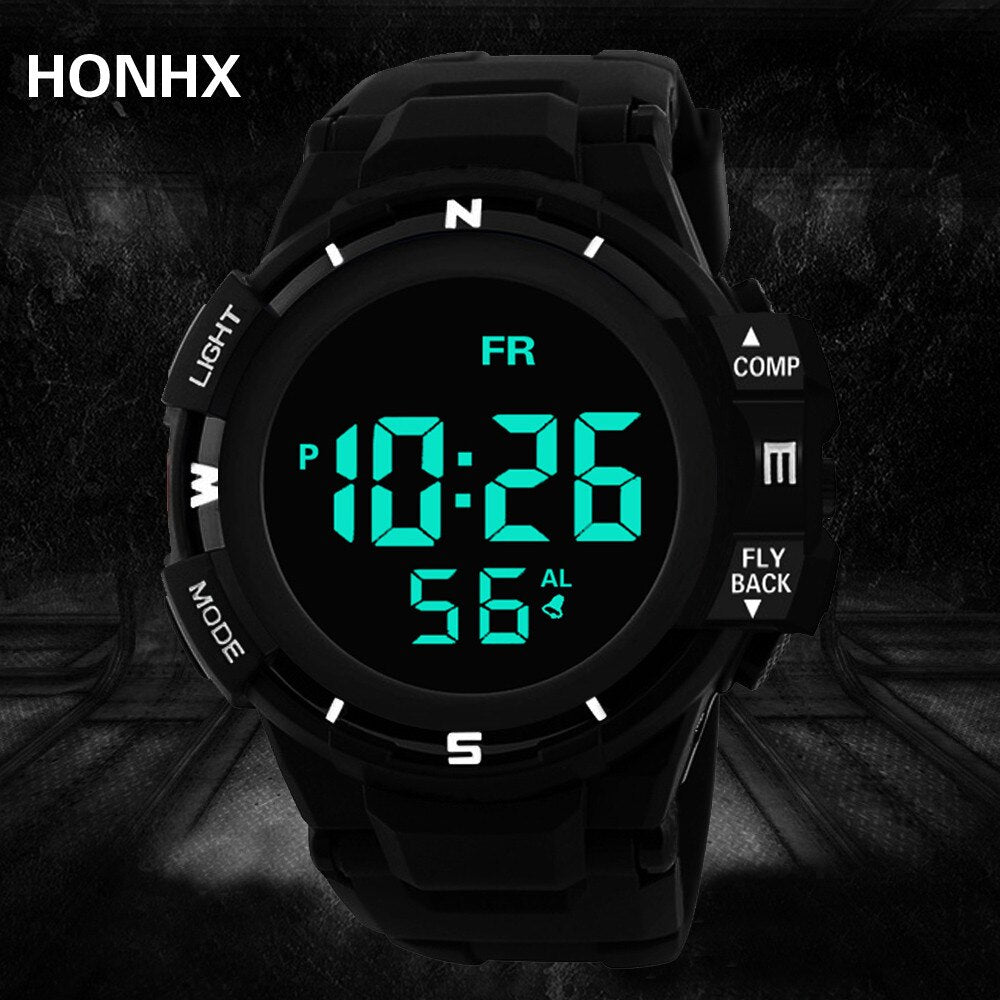 Luxury Men Analog Digital Military Sport LED Waterproof Wrist Watch Silicone Electronic Watch Couple Watches Clock мужские #2