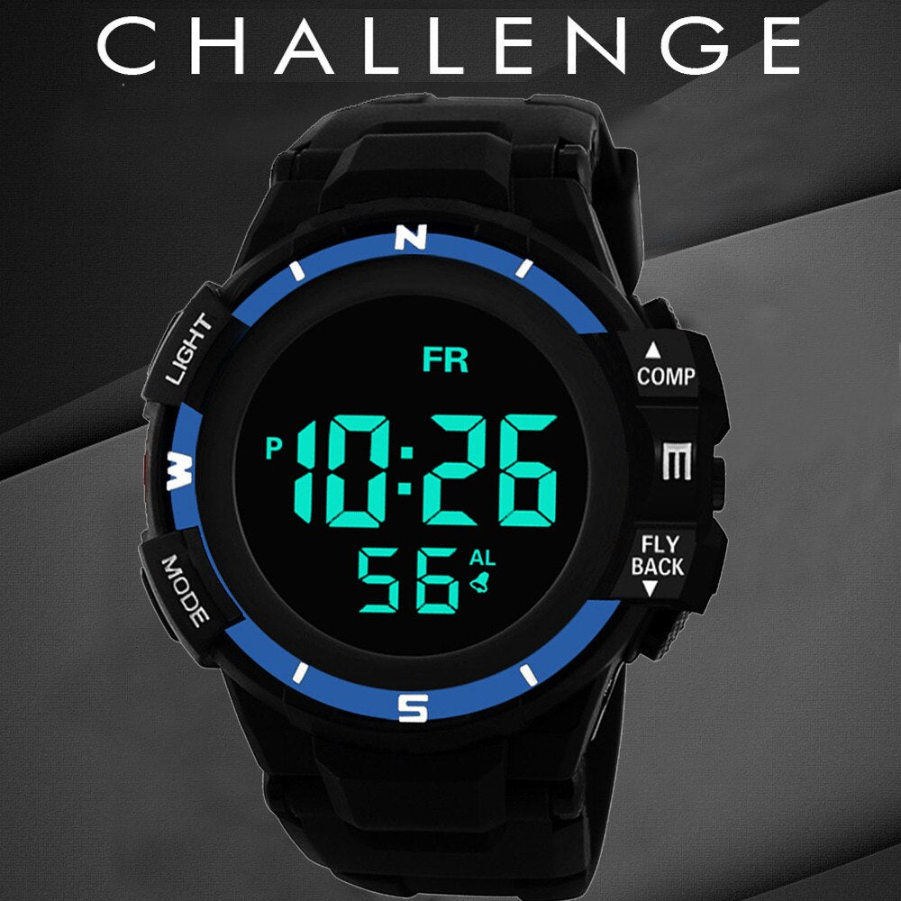 Luxury Men Analog Digital Military Sport LED Waterproof Wrist Watch Silicone Electronic Watch Couple Watches Clock мужские #2