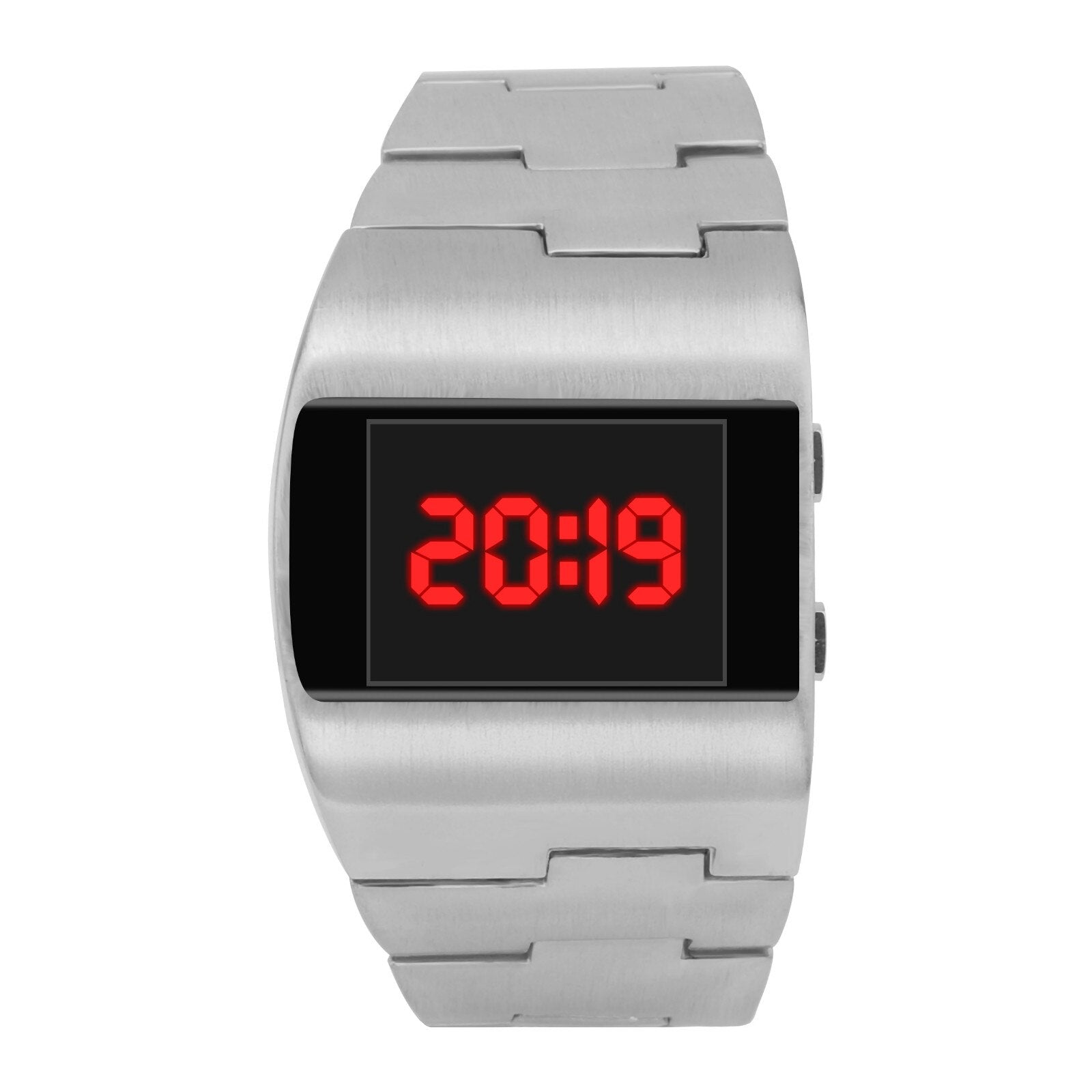 Men Multifunction Watches Waterproof Digital Watch  Cool Fashion Handsome Wide Steel Belt Monochrome Digital Electronic Watch #2