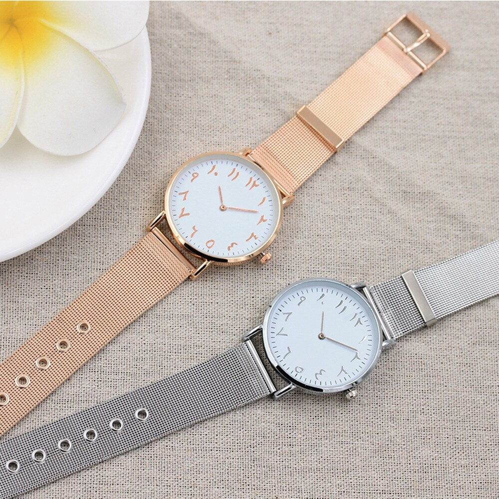 Men's And Women's Fashion Classic Quartz Stainless Steel Watch Gold Dress Watches Women Fashion Casual Alloy Quartz female clock