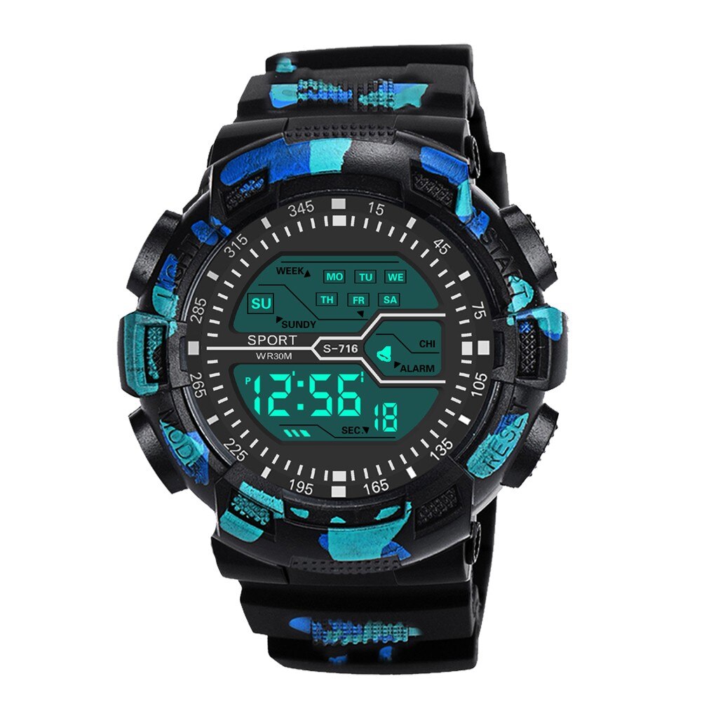 Men's Sports Digital Watch Military Waterproof Mens Watches LED Luminous WristWatch Male Casual  Clock reloj hombre 2020  #2