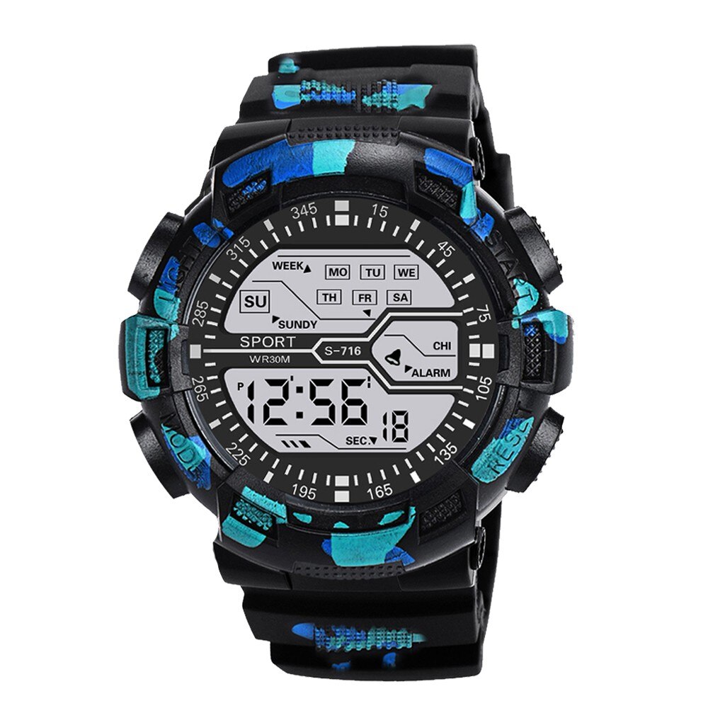 Men's Sports Digital Watch Military Waterproof Mens Watches LED Luminous WristWatch Male Casual  Clock reloj hombre 2020  #2
