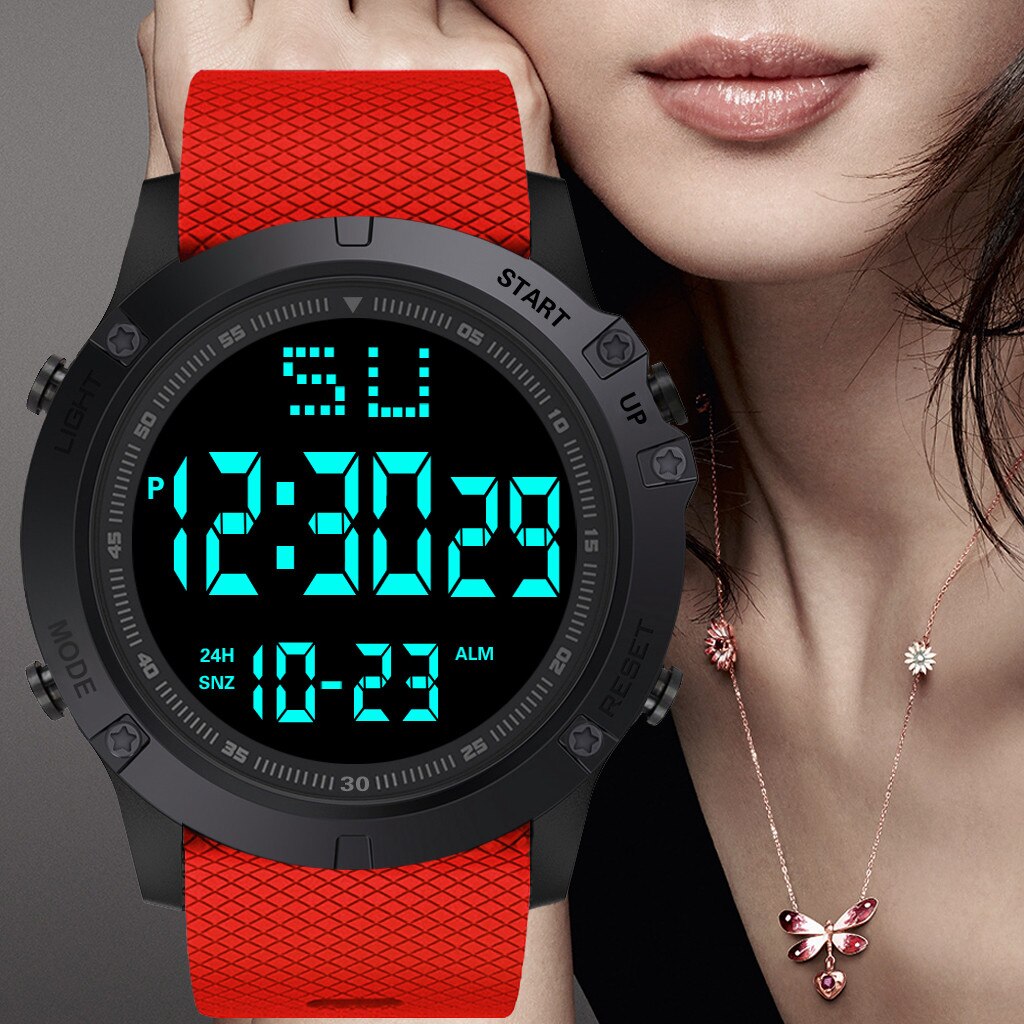 New Fashion Digital Watch Women Sport Men Watches Electronic LED Male Ladies Wrist Watch For Women Men Clock Female Wristwatch#2
