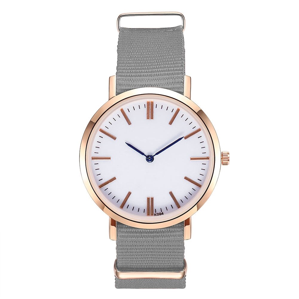 Nylon strap simple women watches Fashion Casual mens Business quartz wrist Watch Stylish Sport Watch clock montre femme