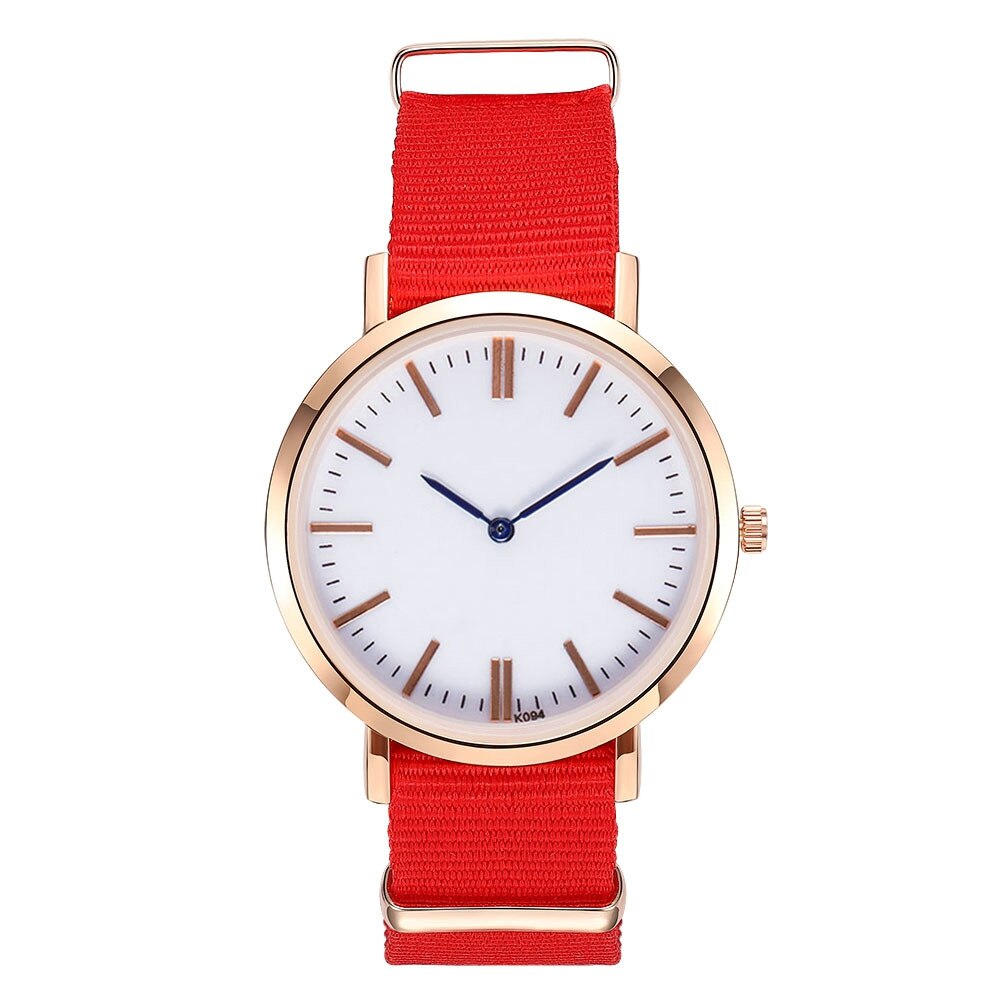 Nylon strap simple women watches Fashion Casual mens Business quartz wrist Watch Stylish Sport Watch clock montre femme