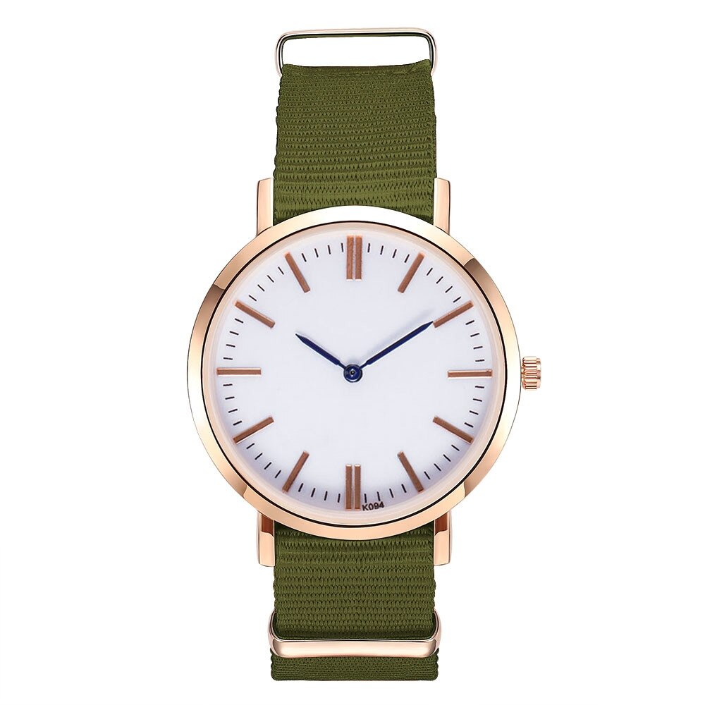 Nylon strap simple women watches Fashion Casual mens Business quartz wrist Watch Stylish Sport Watch clock montre femme