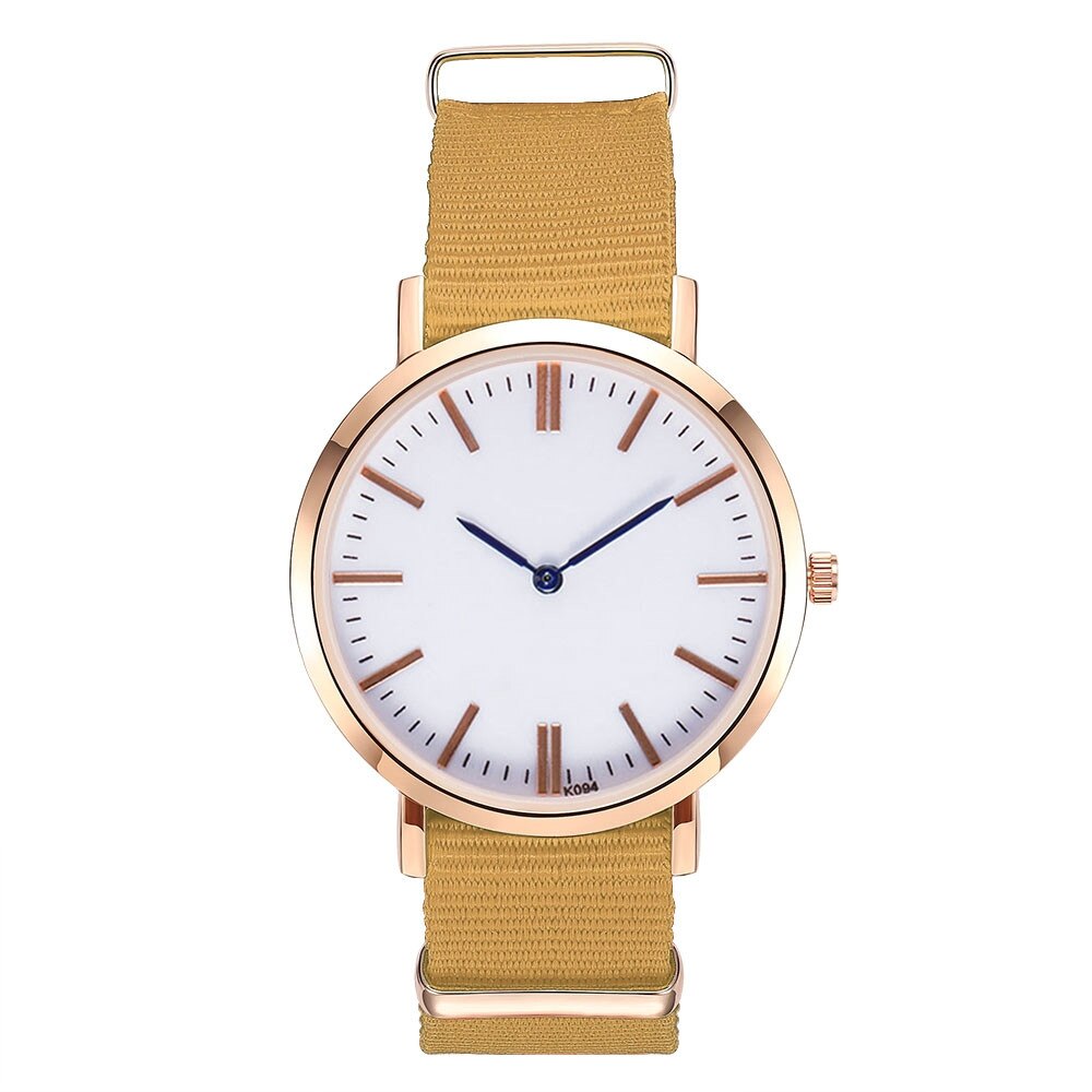 Nylon strap simple women watches Fashion Casual mens Business quartz wrist Watch Stylish Sport Watch clock montre femme