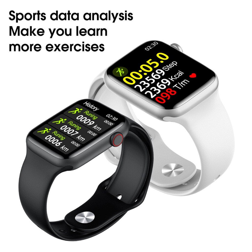 W46 Smart Watch Body Temperature 1.75 Inch HD IP68 Waterproof Smartwatch 44mm changeable watch band stopwatch extend 128MB #4