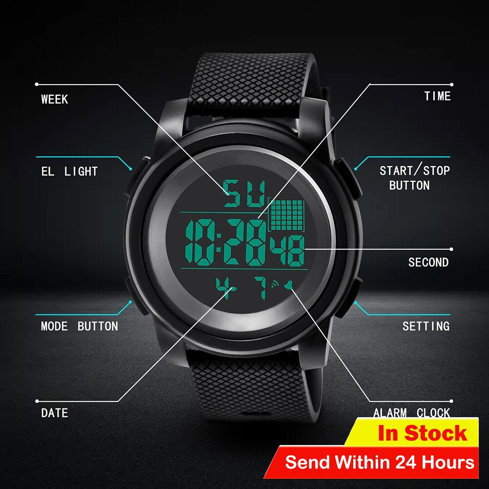 ashion Outdoor Sport Watch Men Clock Multifunction Watches Chrono Waterproof Digital Watch Reloj Hombre relogio masculino #2